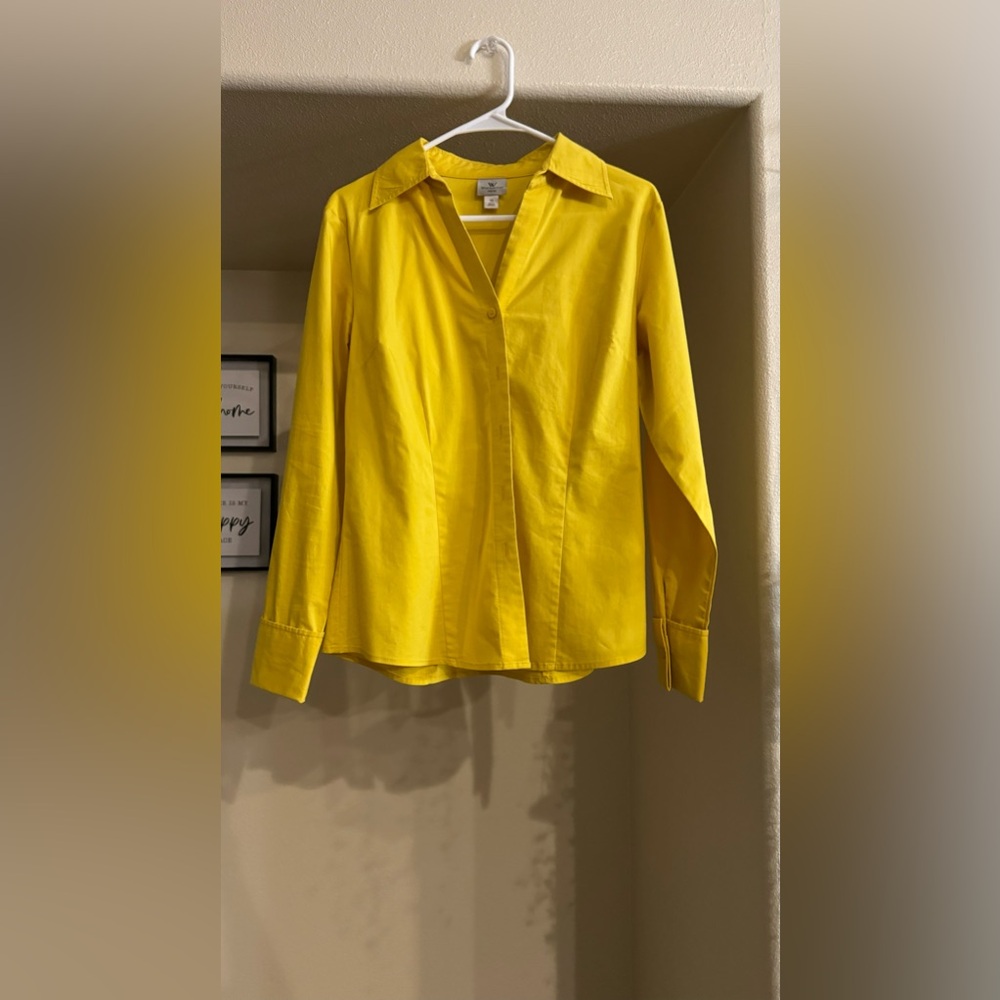 Yellow button up